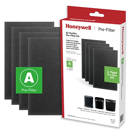 Honeywell HRF-A300 Vorfilter-Set Luftreinigerfilter, Kohlefaser, schwarz, 4 Piece von Honeywell