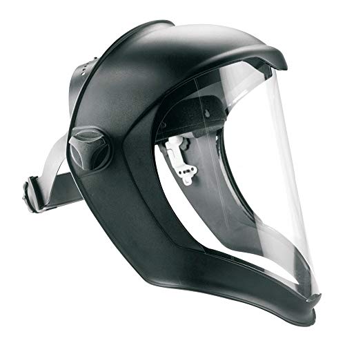 Honeywell 1011623 Bionischer Gesichtsschutz mit transparenter Polycarbonat-Linse, dielektrisches Design, verstellbares Kopfband und Ratschen-Kopfbedeckung, mehrere Neigungswinkel (1 Stück) von Honeywell