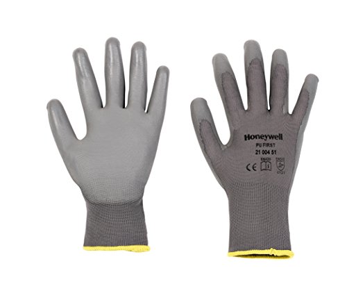 Honeywell 2100250–11 Perfekte Passform Handschuh, Polyurethan, Größe 11, Erste Grau (10 Stück) von Honeywell