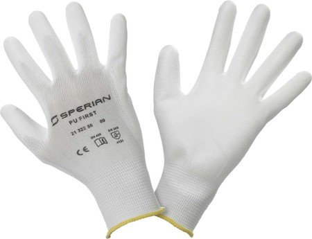 Honeywell 2132255-07 PU-Handschuhe, gestrickt aus 100% Nylon, weiß, PU-Beschichtung auf der Handfläche und den Finger, für feine Handhabung oder unter Handschuhen, Größe 7 (Packung mit 10 Paar) von Honeywell