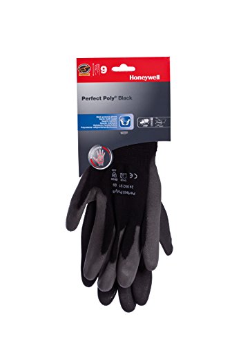 Honeywell Allzweck-Handschuh aus Polyamid, feine Handhabung in trockener Umgebung, schwarz, EN 388 4121, Größe 9 (10 Paar), 2400251-09 von Honeywell