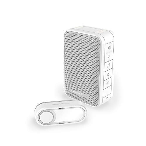 Honeywell Home DC313S Serie 3 Tragbar, Funk-LED-Gong mit Klingeltaster (weiß) von Honeywell Home