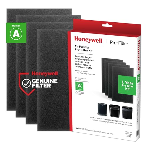 Honeywell HRF-A100 Luftreiniger-Vorfilter-Set, 4 Stück von Honeywell