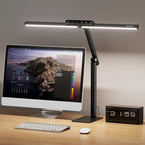 Honeywell LED Schreibtischlampe mit Basis - HJ1BK Sunturalux Augenschonende Architekten Schreibtischlampe für Home Office, 1200LM Computerschreibtischlampe 4 Farbmodi mit Timer, Schwarz Honeywell LED Schreibtischlampe mit Basis - HJ1BK Sunturalux Augenschonende Architekten Schreibtischlampe für Home Office, 1200LM Computerschreibtischlampe 4 Farbmodi mit Timer, Schwarz von Honeywell