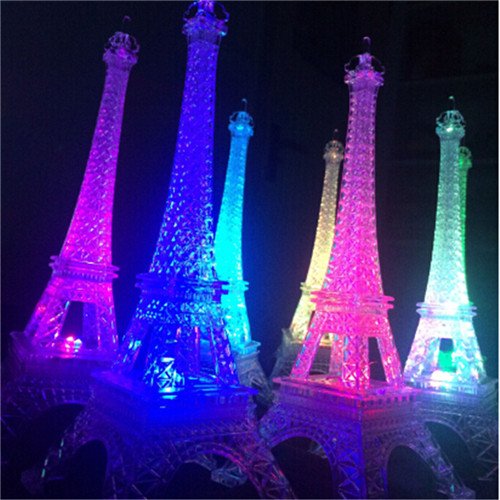 25,5 Cm Led Farben Ändern Eiffelturm Nacht Leichte Romantische Dekorative Lichter Dekor Geschenk von Honfitat
