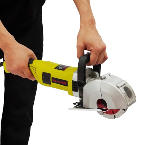 4000W Elektrische Schlitzfräse, 6500Rpm Mauernutfräse Schlitzmaschine Nutungswinkel Elektrische mit 5 Sägeblätter, 360° Schneiden, Betonschlitzmaschine für Bodennuten, Beton 4000W Elektrische Schlitzfräse, 6500Rpm Mauernutfräse Schlitzmaschine Nutungswinkel Elektrische mit 5 Sägeblätter, 360° Schneiden, Betonschlitzmaschine für Bodennuten, Beton von HongKKon
