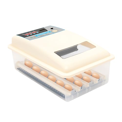 Brutautomat Vollautomatisch, 24 Eier Vollautomatischer Flächenbrüter Inkubator mit LED Display, Automatischem Wenden Eier und Befeuchtung, für die Inkubation aller Arten von Eiern Brutautomat Vollautomatisch, 24 Eier Vollautomatischer Flächenbrüter Inkubator mit LED Display, Automatischem Wenden Eier und Befeuchtung, für die Inkubation aller Arten von Eiern von HongKKon