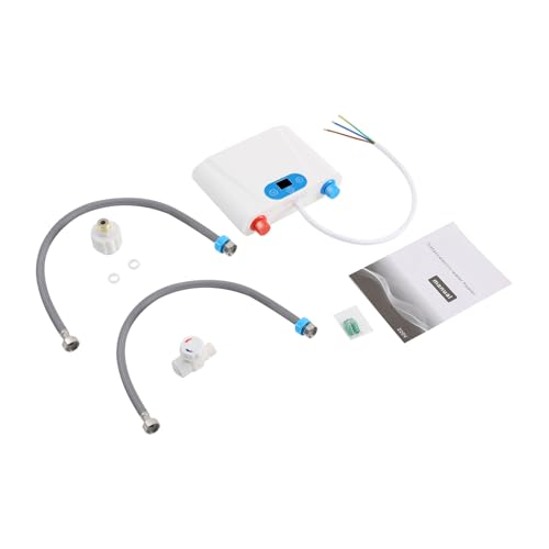 Durchlauferhitzer, 220 V 5,5 KW Mini Thermostatische Warmwasserbereiter Untertischspeicher mit LED-Anzeige, Tanklose Wassererhitzer für Feuchtbars, Einkaufszentren, Arztpraxen Durchlauferhitzer, 220 V 5,5 KW Mini Thermostatische Warmwasserbereiter Untertischspeicher mit LED-Anzeige, Tanklose Wassererhitzer für Feuchtbars, Einkaufszentren, Arztpraxen von HongKKon