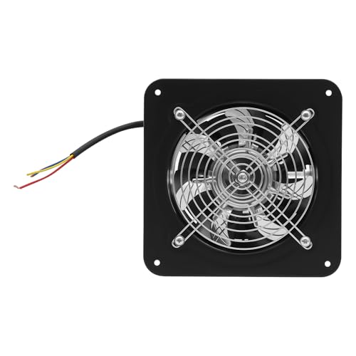 HongKKon 6 Zoll Wandbefestigung Abluftventilator, 40W Mehrzweck Abluftventilator Lüftungsventilator Niedriger Rausch, Abluftgebläse für Lagerhäusern, Fabriken, Dachböden, Bauernhöfen (Schwarz) von HongKKon