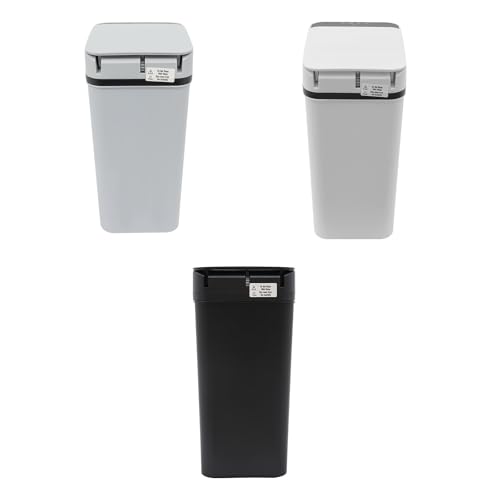 HongKKon Sensor Mülleimer, 9L Automatischer Sensor Mülleimer Wasserdichtigkeit Smart Mülleimers, Infrarot Vibrations Induktion, Abfallbehälter für Badezimmern, Teestuben, Küchen (Schwarz) von HongKKon