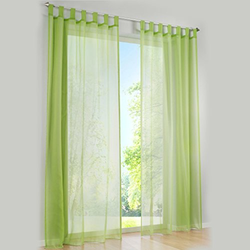 HongYa 1er-Pack Schlaufenschal Uni Gardine Transparenter Voile Vorhang H/B 145/140 cm Grün HongYa 1er-Pack Schlaufenschal Uni Gardine Transparenter Voile Vorhang H/B 145/140 cm Grün von HongYa