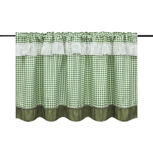 HongYa Karierte Küche Gardine Scheibengardine Landhaus Bistrogardine Tunnelzug Grün H/B 80/130cm HongYa Karierte Küche Gardine Scheibengardine Landhaus Bistrogardine Tunnelzug Grün H/B 80/130cm von HongYa