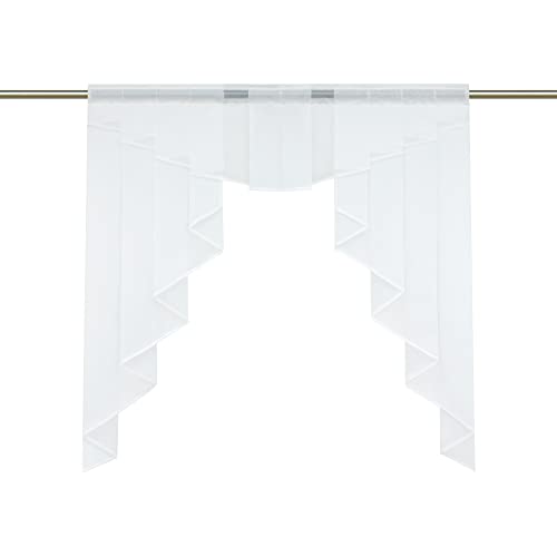 HongYa transparenter Voile Scheibengardine Tunnelzug Kurzstore Küche Kleinfenster Gardine H/B 145/120 cm Weiß HongYa transparenter Voile Scheibengardine Tunnelzug Kurzstore Küche Kleinfenster Gardine H/B 145/120 cm Weiß von HongYa