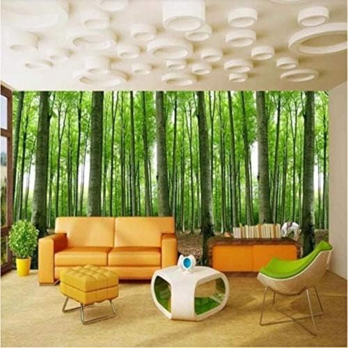 3D Kreativ Wohnzimmer Dekoration Hölzer Pflanze Landschaft Tv Hintergrund Wohnkultur Tapete-250Cm×170Cm von HongYouQi