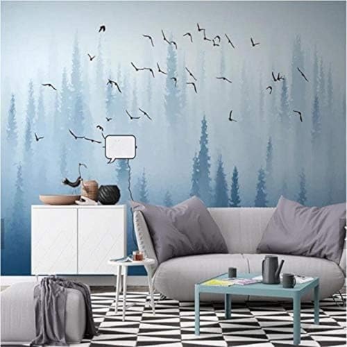 3D Tapete Wohnzimmer Sofa Hölzer Tier Vogel Landschaft Wohnzimmer Schlafzimmer Hintergrund Kunst Tapete-250Cm×170Cm von HongYouQi