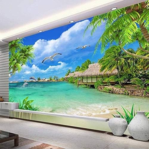3D Wohnzimmer Wandbild Wohndekoration Seeufer Bäume Strand Landschaft Sofa Tv Tapete Kunst Hintergrund Wand-300Cm×210Cm 3D Wohnzimmer Wandbild Wohndekoration Seeufer Bäume Strand Landschaft Sofa Tv Tapete Kunst Hintergrund Wand-300Cm×210Cm von HongYouQi