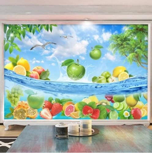 HongYouQi 3D Kreativ Wohnzimmer Dekoration Obstbäume Obst Landschaft Kreativ Wohnzimmer Sofa Tv Tapete-350Cm×256Cm von HongYouQi