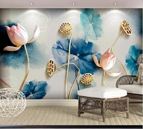 HongYouQi 3D Kreativ Wohnzimmer Dekoration Pflanze Lotus Landschaft Kreativ Wohnzimmer Sofa Tv Tapete-300Cm×210Cm HongYouQi 3D Kreativ Wohnzimmer Dekoration Pflanze Lotus Landschaft Kreativ Wohnzimmer Sofa Tv Tapete-300Cm×210Cm von HongYouQi