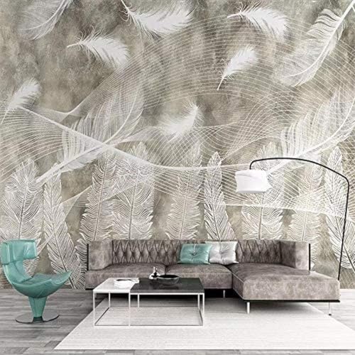 HongYouQi 3D Modernes Wandgemälde Dekoration Schlafzimmer Linien Weiße Federn Minimalistische Landschaft Kreativ Wohnzimmer Sofa Tv Tapete-250Cm×170Cm HongYouQi 3D Modernes Wandgemälde Dekoration Schlafzimmer Linien Weiße Federn Minimalistische Landschaft Kreativ Wohnzimmer Sofa Tv Tapete-250Cm×170Cm von HongYouQi
