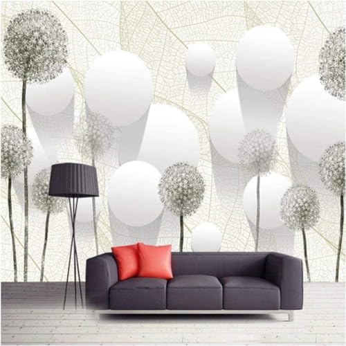 HongYouQi 3D Tapete Wohnzimmer Sofa Weiße Blumen Minimalistische Landschaft Kreatives Wohnzimmer Sofa Tv Tapete-300Cm×210Cm von HongYouQi