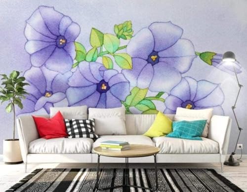 HongYouQi 3D Wandbild Kunst Schlafzimmer Lila Blumen Landschaft Kreativ Wohnzimmer Sofa Tv Tapete-430Cm×300Cm HongYouQi 3D Wandbild Kunst Schlafzimmer Lila Blumen Landschaft Kreativ Wohnzimmer Sofa Tv Tapete-430Cm×300Cm von HongYouQi