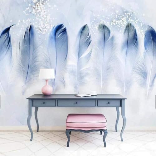 HongYouQi 3D Wohnzimmer Wandbild Wohnkultur Blau Feder Landschaft Wohnzimmer Sofa Tv Tapete-250Cm×170Cm HongYouQi 3D Wohnzimmer Wandbild Wohnkultur Blau Feder Landschaft Wohnzimmer Sofa Tv Tapete-250Cm×170Cm von HongYouQi