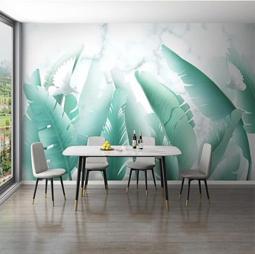 HongYouQi Grüne Blätter Pflanzen 3D Zuhause Tapete Sofa Tv Schlafzimmer Wohnzimmer Hintergrund-300Cm×210Cm von HongYouQi