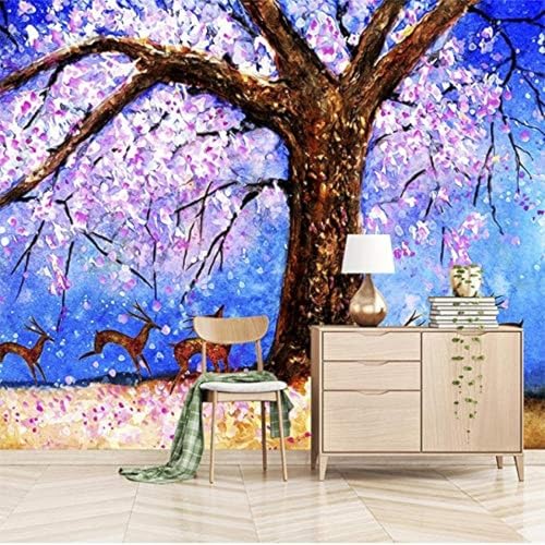 HongYouQi Pflanzen Großer Baum Blumen 3D Wandgemälde Wohnkultur Wohnzimmer Schlafzimmer Tapete Kunst Hintergrund-430Cm×300Cm von HongYouQi