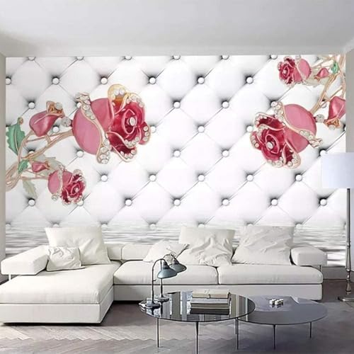 HongYouQi Rot Blumen 3D Home Tapete Sofa Tv Schlafzimmer Wohnzimmer Hintergrund-250Cm×170Cm HongYouQi Rot Blumen 3D Home Tapete Sofa Tv Schlafzimmer Wohnzimmer Hintergrund-250Cm×170Cm von HongYouQi