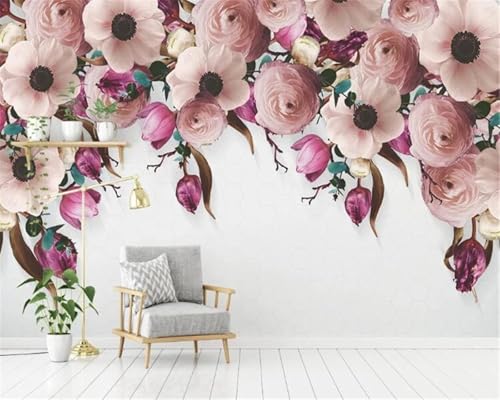 HongYouQi Rot Blumen 3D Moderne Tapete Dekoration Schlafzimmer Strukturiert Zuhause Wohnzimmer Tv Hintergrund-300Cm×210Cm HongYouQi Rot Blumen 3D Moderne Tapete Dekoration Schlafzimmer Strukturiert Zuhause Wohnzimmer Tv Hintergrund-300Cm×210Cm von HongYouQi