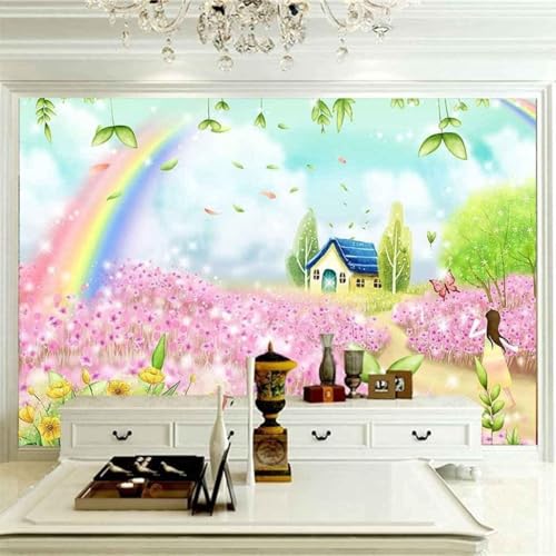 HongYouQi Rot Blumen Blätter 3D Moderne Tapete Wohnkultur Kreatives Wohnzimmer Sofa Tv Hintergrund-300Cm×210Cm von HongYouQi