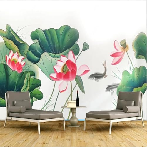 HongYouQi Roter Lotus 3D Moderne Tapete Wohnkultur Kreatives Wohnzimmer Sofa Tv Hintergrund-250Cm×170Cm HongYouQi Roter Lotus 3D Moderne Tapete Wohnkultur Kreatives Wohnzimmer Sofa Tv Hintergrund-250Cm×170Cm von HongYouQi