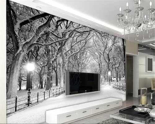 HongYouQi Schwarze Hölzer 3D Texturiert Wohnkultur Kreativer Tv-Hintergrund-400Cm×280Cm von HongYouQi