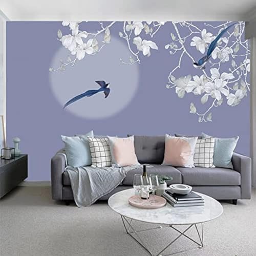 HongYouQi Weiß Blumen Zweige 3D Zuhause Tapete Sofa Tv Schlafzimmer Wohnzimmer Hintergrund-300Cm×210Cm von HongYouQi