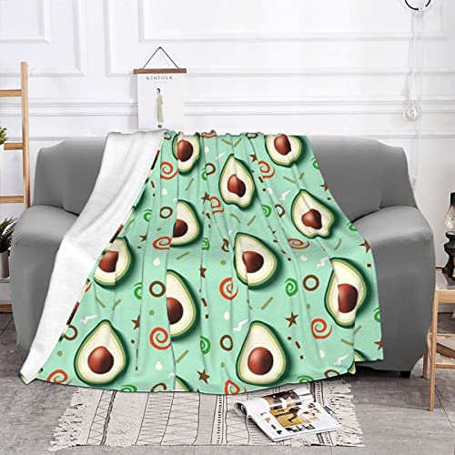 Flaushig Kuscheldecke 130x150cm Personalisierte Decke Avocado Super Weiche Flanell Fleecedecke Warme Wohndecken für Erwachsene und Kinder als TV-Decken Sofadecke Wohndecke Couchdecke von Hongfacai