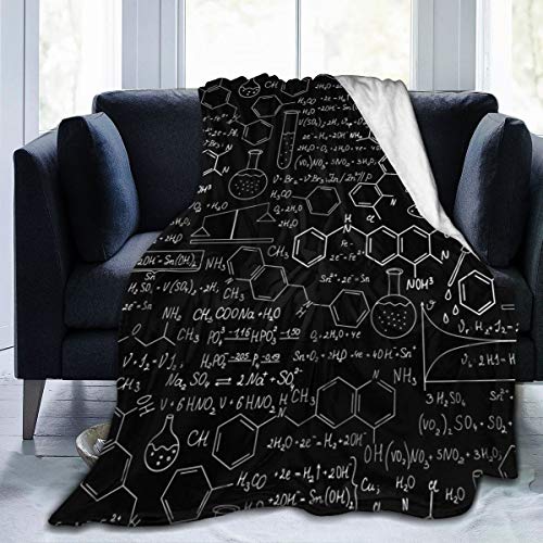 Flaushig Kuscheldecke 150x200cm Personalisierte Decke Chemie Formeln Super Weiche Flanell Fleecedecke Warme Wohndecken für Erwachsene und Kinder als TV-Decken Sofadecke Wohndecke Couchdecke von Hongfacai