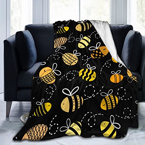 Flaushig Kuscheldecke 150x200cm Personalisierte Decke Fliegende Biene Super Weiche Flanell Fleecedecke Warme Wohndecken für Erwachsene und Kinder als TV-Decken Sofadecke Wohndecke Couchdecke von Hongfacai