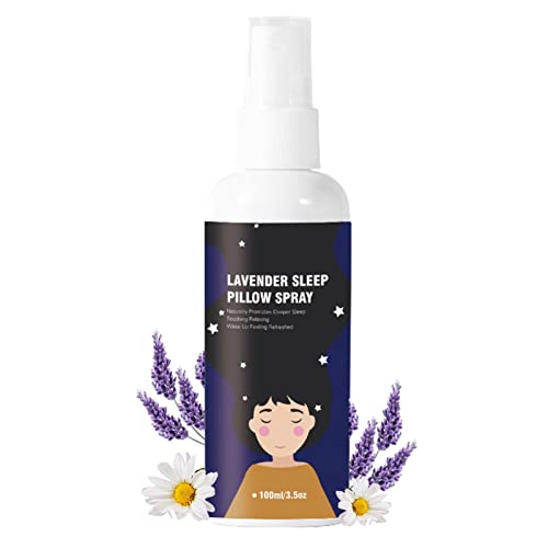 Hongjingda Lavendel Kissenspray - Aromatherapie-Schlafkissen-Nebel,3,38 Unzen natürliches ätherisches Lavendelöl-Leinen- und Raumspray zur Verbesserung Ihres Schlafs von Hongjingda