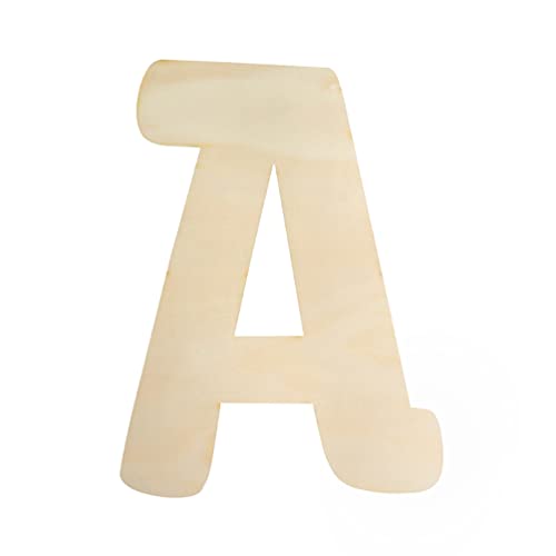 Holz Buchstaben 10 cm Holzbuchstaben Alphabet Buchstabe Deko zum Basteln DIY Malen Heimwerk Kunsthandwerk für Kinderzimmer Haus Wand Dekoration (A) von Hongma