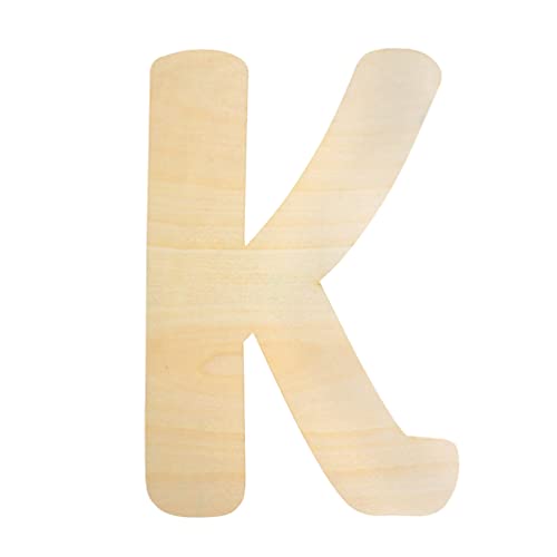 Holz Buchstaben 10 cm Holzbuchstaben Alphabet Buchstabe Deko zum Basteln DIY Malen Heimwerk Kunsthandwerk für Kinderzimmer Haus Wand Dekoration (K) von Hongma