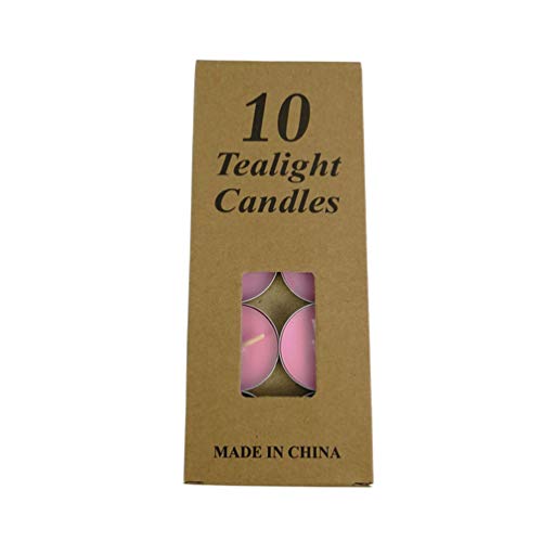 Hongma 10 Stück Rauchfreie Teelichter für Geburtstag Vorschlag Party Hochzeit Verlobung Valentinstag (Rosa) von Hongma