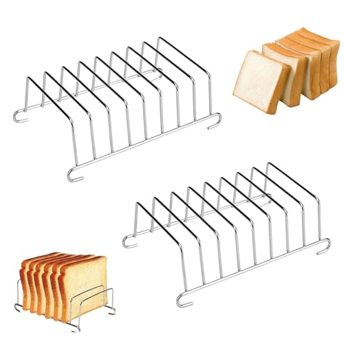 2 Stück Toastständer Edelstahl Toast Rack,Brothalter Toasthalter,Rack Brot Toastregal,Toastständer für Heißluftfritteuse,Toasthalter für Heißluftfritteuse,für Küchenrestaurants Hochzeit von Hongoen