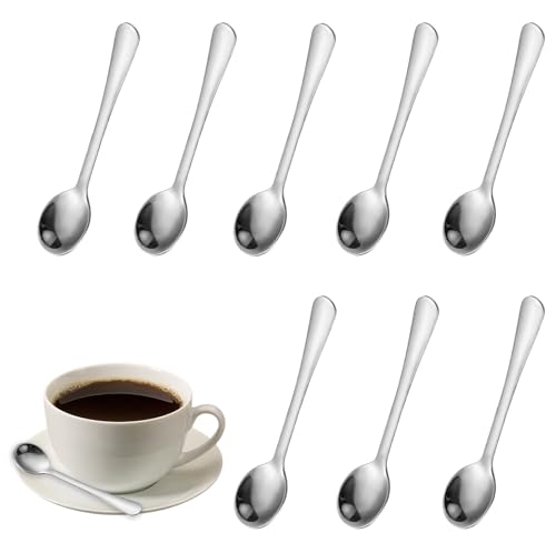 8 Stück Tiny Edelstahl Löffel für Gewürzgläser,kleine Edelstahllöffel für Gewürzgläser,Espressolöffel Mini,Mini Größe 7,5CM,Gewürzlöffel aus Edelstahl für Gewürze Salz Honig Teelöffel Espressolöffel 8 Stück Tiny Edelstahl Löffel für Gewürzgläser,kleine Edelstahllöffel für Gewürzgläser,Espressolöffel Mini,Mini Größe 7,5CM,Gewürzlöffel aus Edelstahl für Gewürze Salz Honig Teelöffel Espressolöffel von Hongoen