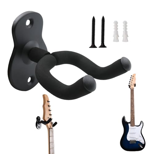 Hongoen 1 PCS Gitarren-Wandhalterung für Akustikgitarre,Gitarren Haken,Gitarrenhalter für Die Wand,Gitarren Wandhalterung,WandhalterungGitarre,für Akustikgitarre, klassische Gitarre, E-Gitarre, Bass von Hongoen
