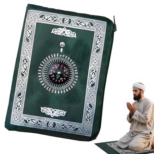 Hongoen Pray Teppich Tragbar,Reisegebetsteppich mit Kompass,Gebetsteppich to Go,Gebet Teppich Matte,Taschenformat,Reise gebetsteppich,Prayer Mat,Tragbarer Heimteppich für Familienreisen Eid-Geschenke Hongoen Pray Teppich Tragbar,Reisegebetsteppich mit Kompass,Gebetsteppich to Go,Gebet Teppich Matte,Taschenformat,Reise gebetsteppich,Prayer Mat,Tragbarer Heimteppich für Familienreisen Eid-Geschenke von Hongoen