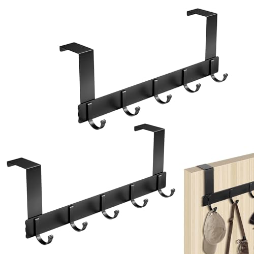 Hongoen 2 Stück Stabile Türgarderobe zum Einhängen,Türhaken zum Einhängen,Platzsparend Türgarderobe zum,für Tür, platzsparende Türhakenleiste, Haken zum Einhängen, universell verwendbar Hongoen 2 Stück Stabile Türgarderobe zum Einhängen,Türhaken zum Einhängen,Platzsparend Türgarderobe zum,für Tür, platzsparende Türhakenleiste, Haken zum Einhängen, universell verwendbar von Hongoen