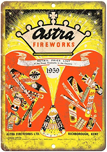 Noone Brand Astra Feuerwerk Retro Wanddekoration Metall Blechschild bemalt Kunst Poster Dekoration Plakette Warnung Cafe Garage Party Spiel Zimmer Türschilder von Hongxin