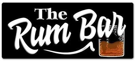 The Rum Bar Blechschild Retro Warnschild Vintage Metall Poster Plakette Eisen Malerei Kunst Dekor für Home Cafe Garden Pub Büro 30x20 cm von Hongxin