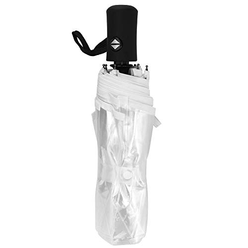 Hongzer Automatischer Regenschirm, transparent, dreilagig, transparent, modisch, Regenschirm, transparent und transparent von Hongzer
