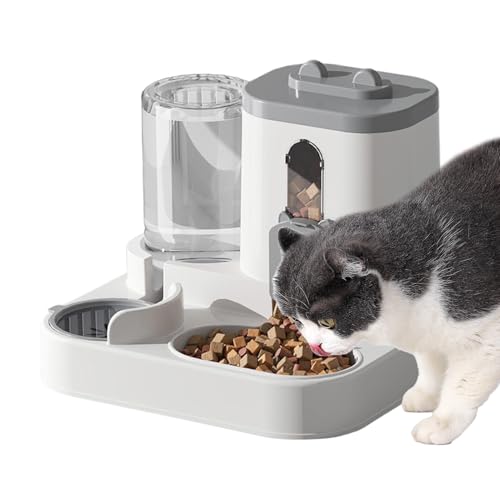 Automatischer Katzenfutterautomat,Futterautomat Für Trockenfutter Und Wasser - Großes Fassungsvermögen Fütterstation Tränke Für Wohnung Automatischer Katzenfutterautomat,Futterautomat Für Trockenfutter Und Wasser - Großes Fassungsvermögen Fütterstation Tränke Für Wohnung von Honhoha